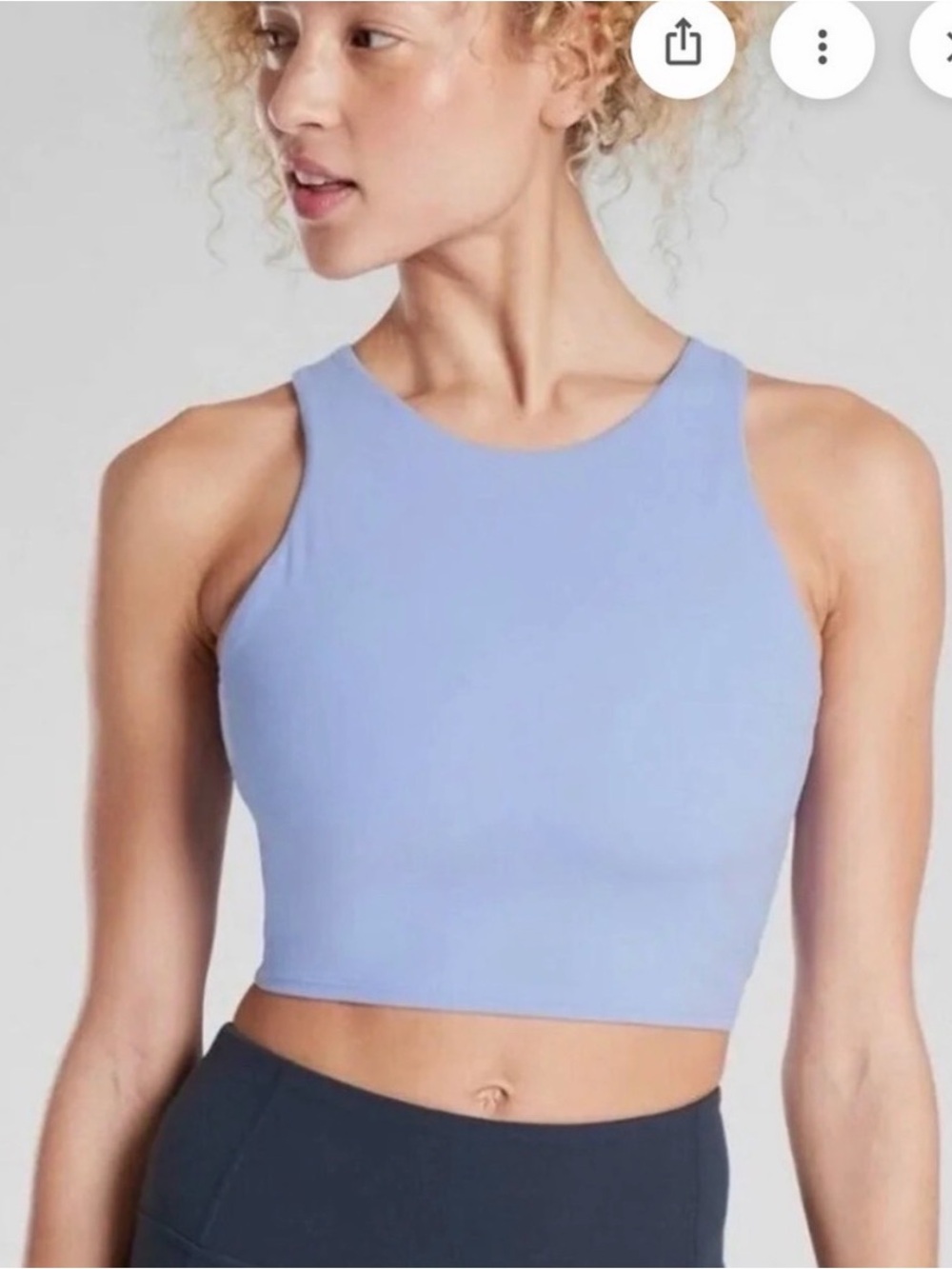 Athleta Conscious Crop Bra‎ Periwinkle Size XXS